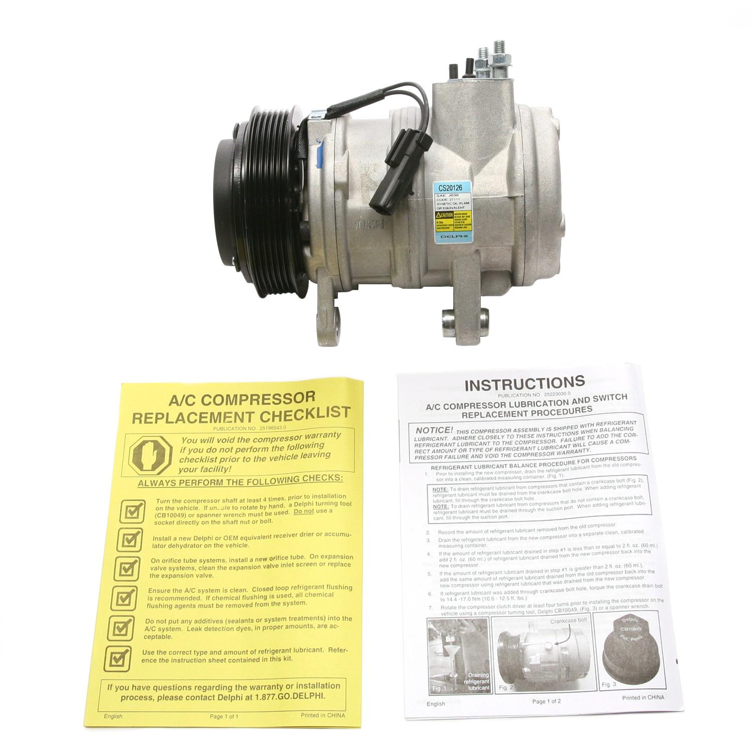 Delphi CS20126 A/C Compressor product image 4 of 7