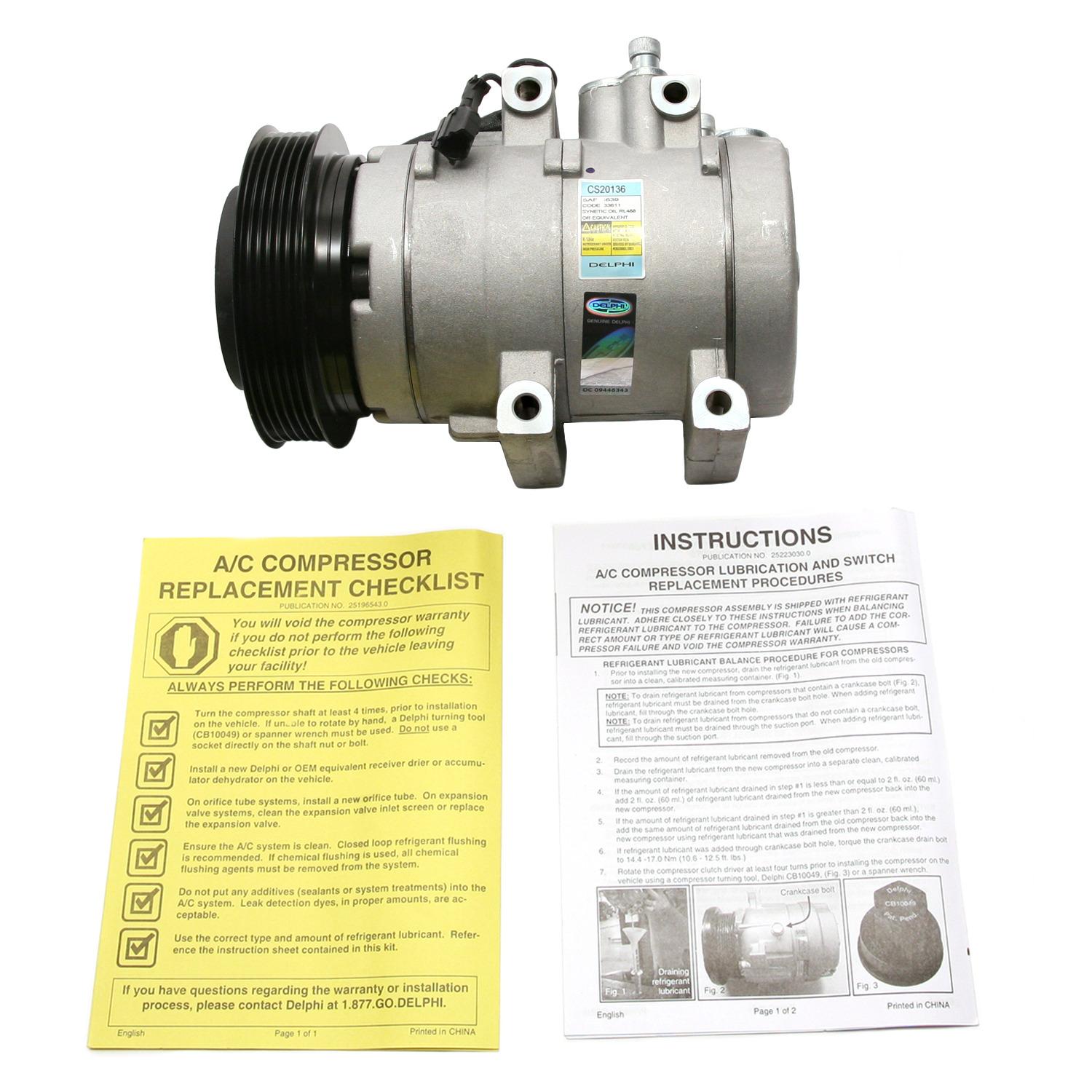 Delphi CS20136 A/C Compressor product image 5 of 7