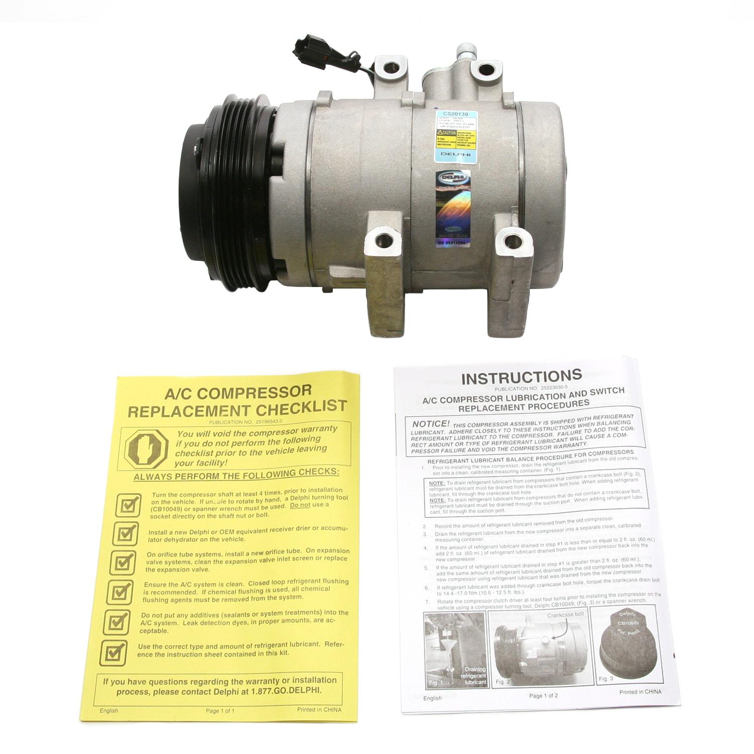 Delphi CS20139 A/C Compressor product image 4 of 7