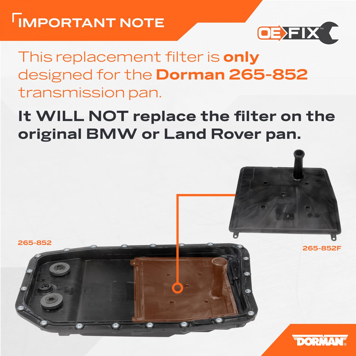 Dorman 265852F Auto Trans Filter Kit product image 7 of 7