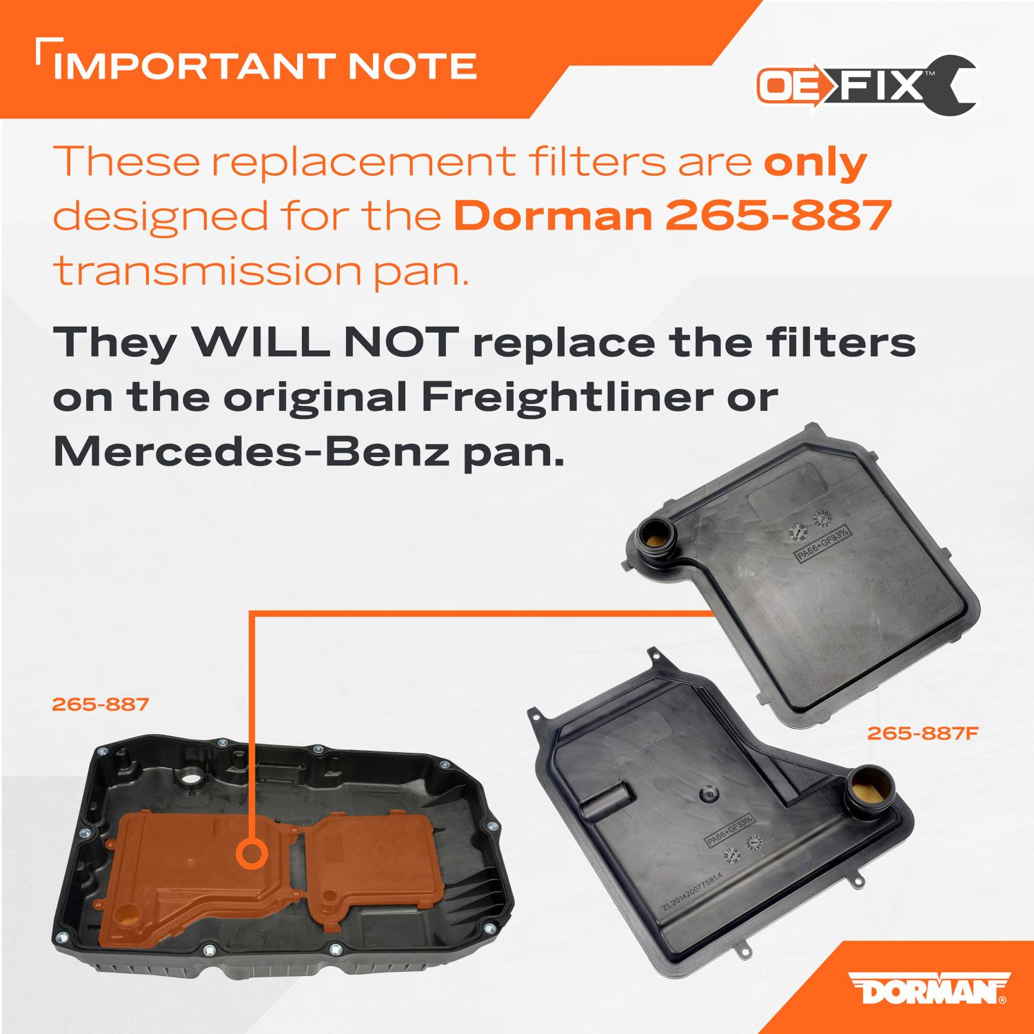 Dorman 265887F Auto Trans Filter Kit product image 6 of 7