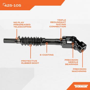 Dorman 425105 - Steering Shaft Dorman 425105 Steering Shaft product image 4 of 4