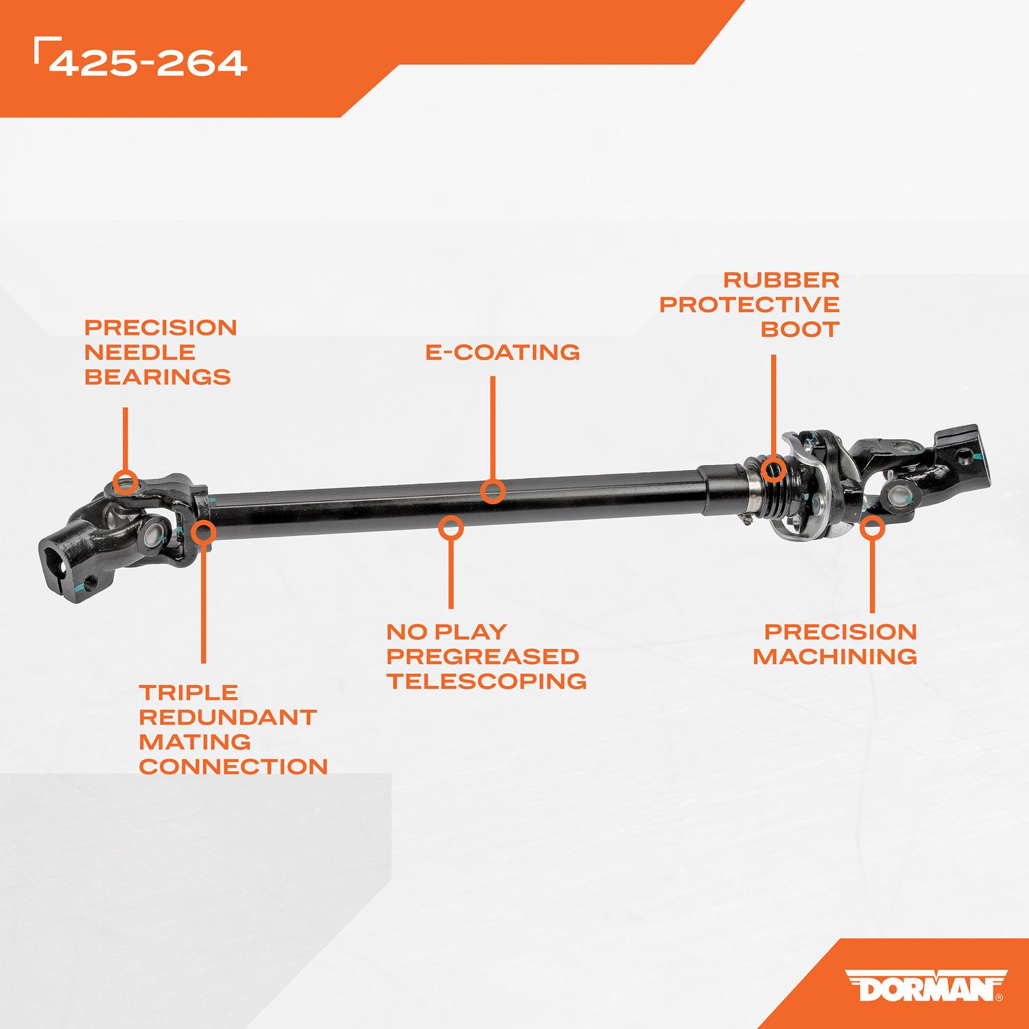 Dorman 425264 - Steering Shaft Dorman 425264 Steering Shaft product image 4 of 4