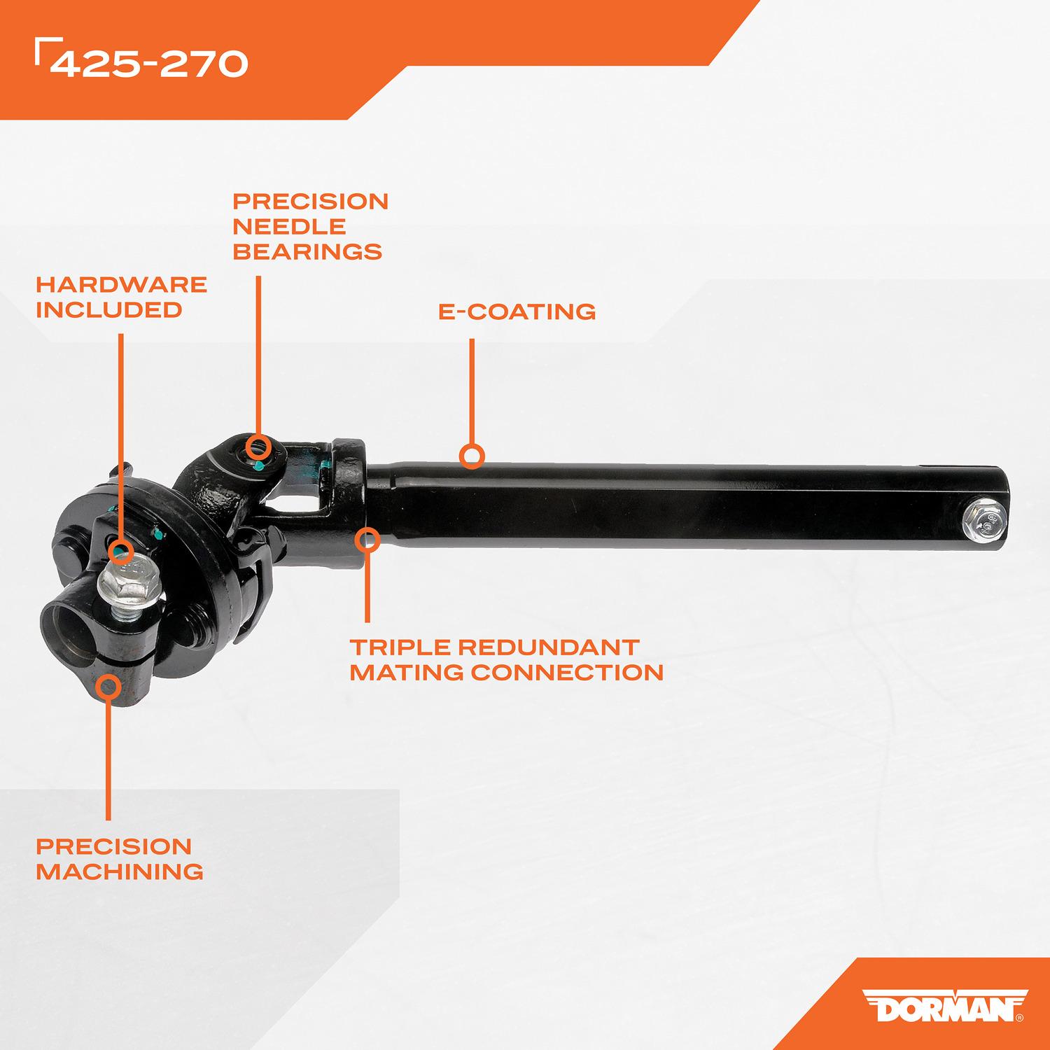 Dorman 425270 - Steering Shaft Dorman 425270 Steering Shaft product image 3 of 3
