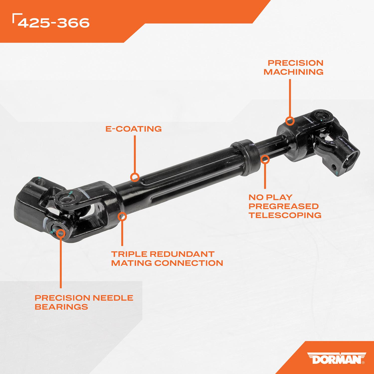 Dorman 425366 - Steering Shaft Dorman 425366 Steering Shaft product image 5 of 5