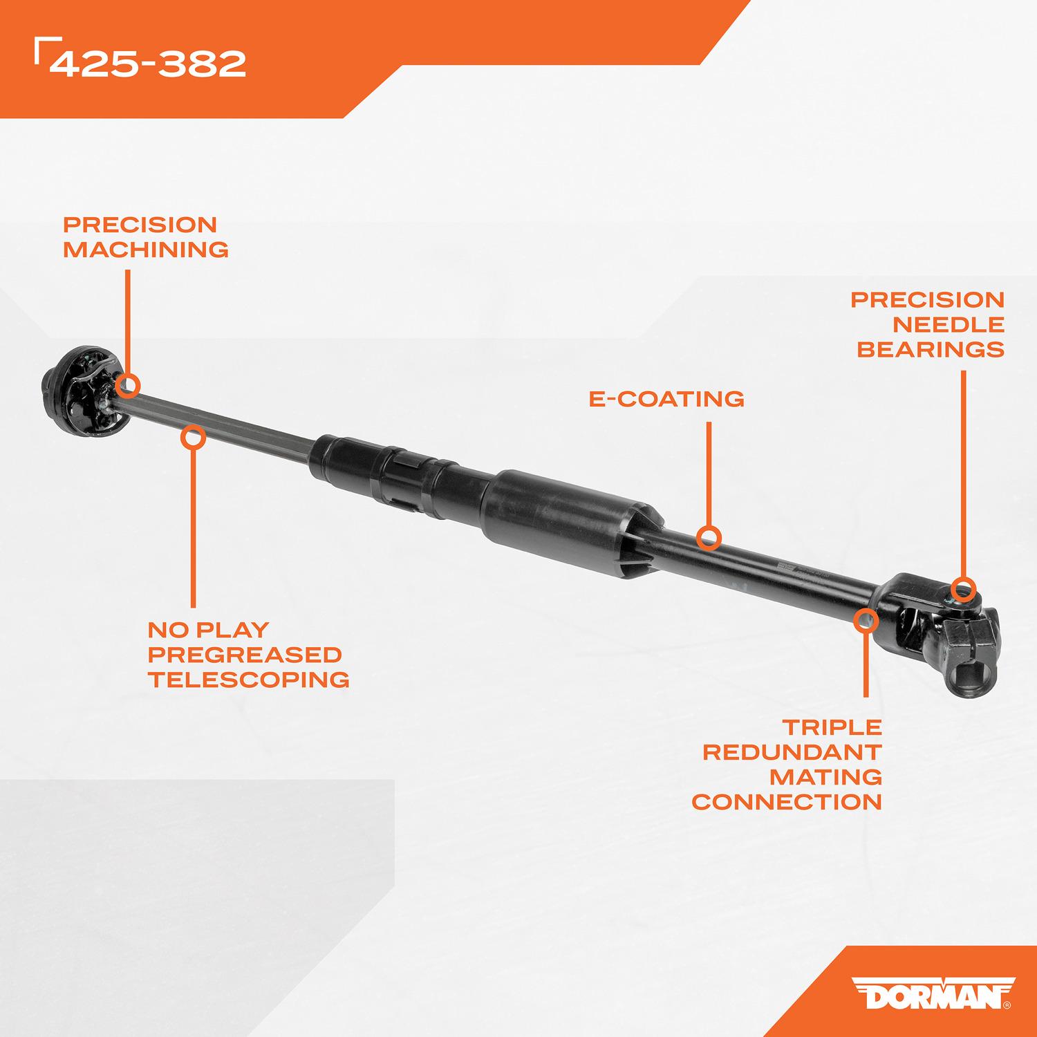 Dorman 425382 - Steering Shaft Dorman 425382 Steering Shaft product image 4 of 4
