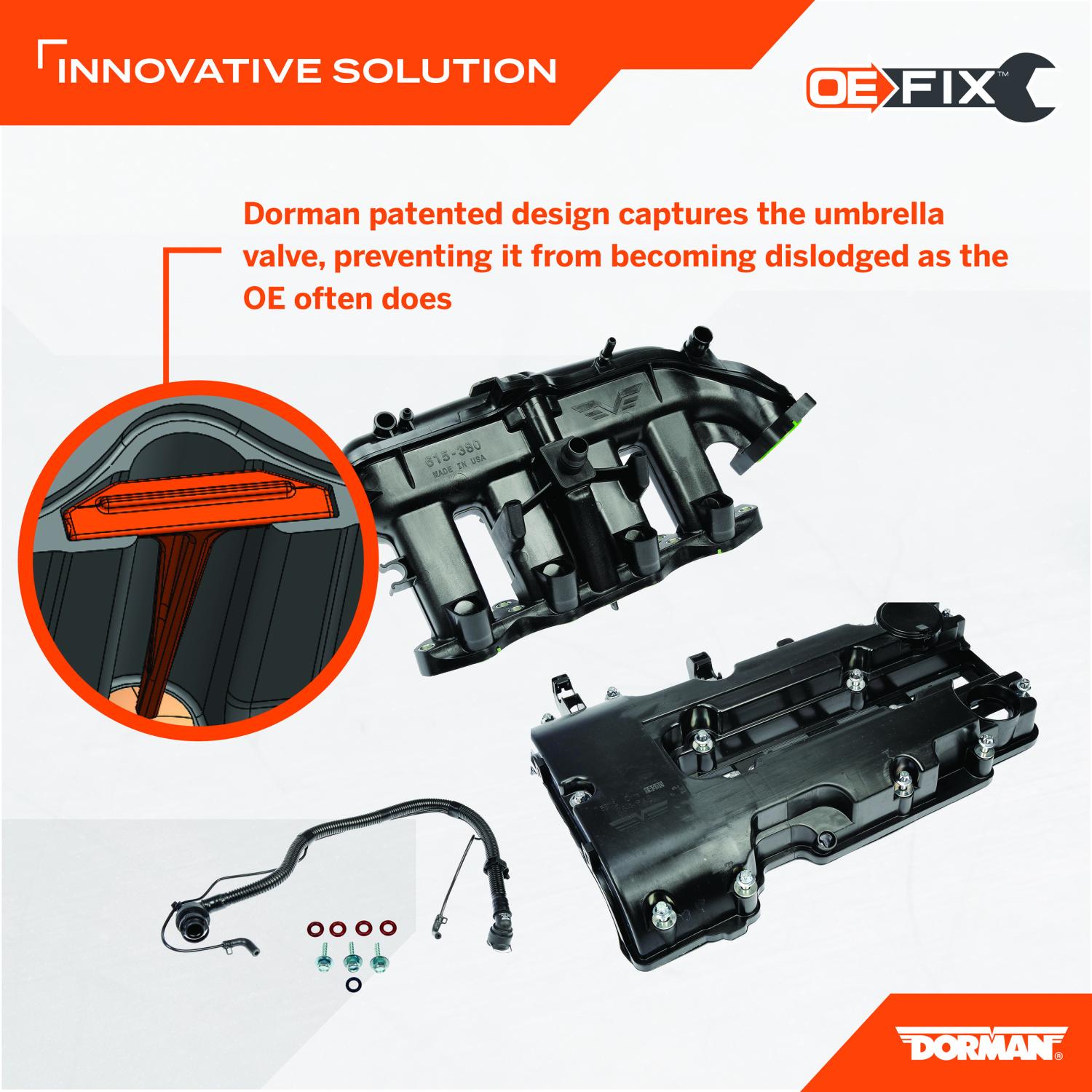 Dorman 615380KIT Engine Intake Manifold and Valve Cover Kit product image 6 of 14