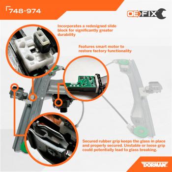 Dorman 748974 Power Window Motor and Regulator Assembly product image 6 of 8