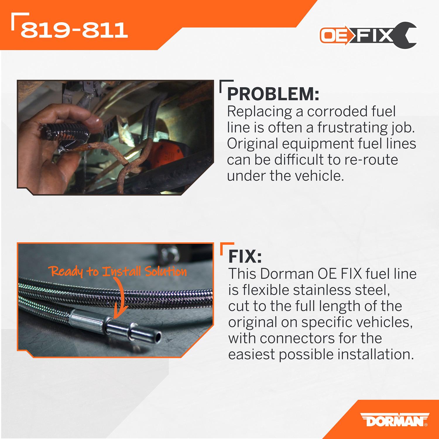 Dorman 819811 Fuel Line product image 8 of 11