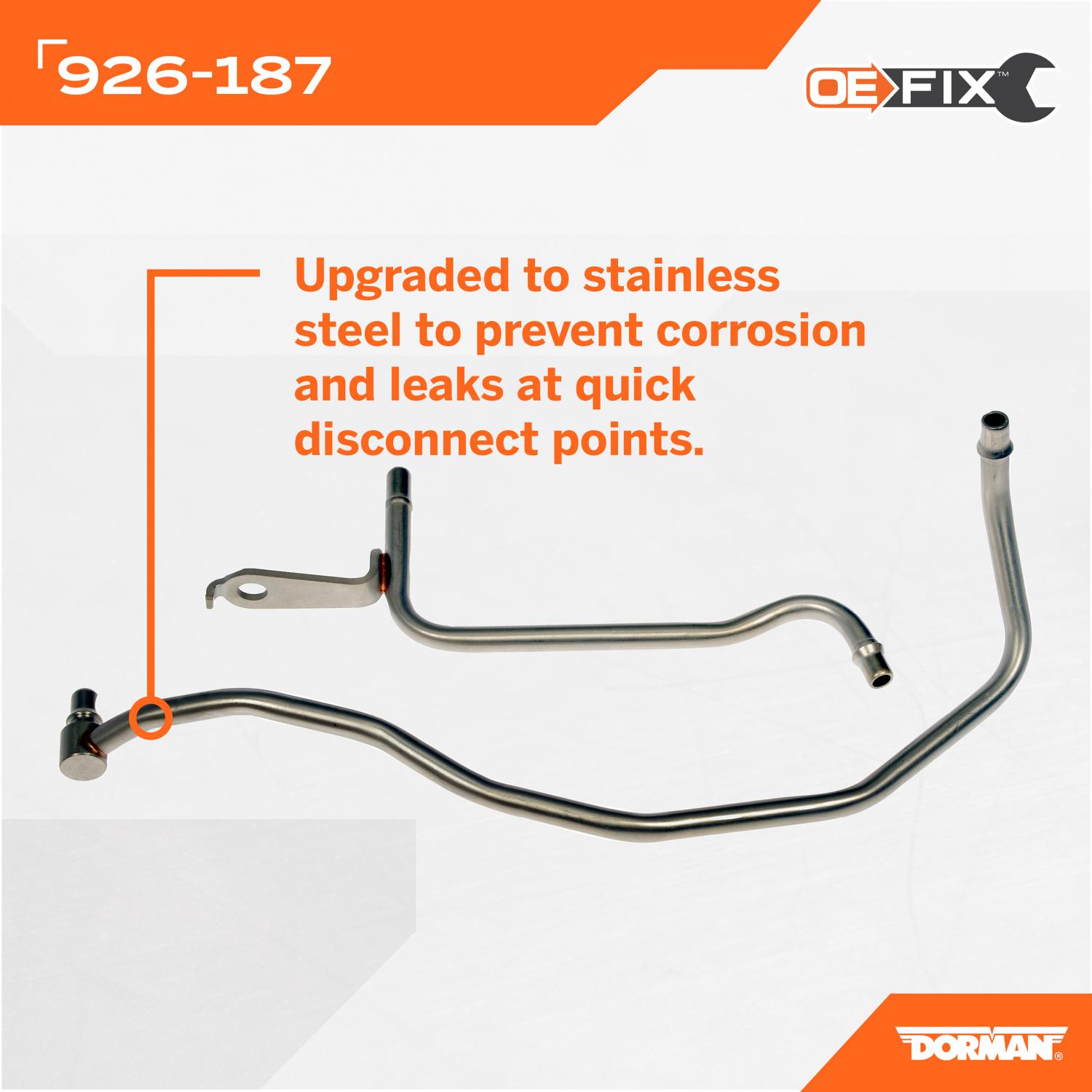 Dorman 926187 Turbocharger Coolant Line product image 7 of 7