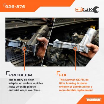 Dorman 926876 Engine Oil Filter Adapter product image 8 of 9