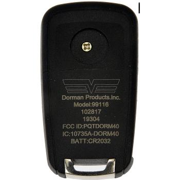 Dorman 99116 - Remote Control Transmitter for Keyless Entry and Alarm System Dorman 99116 Remote Control Transmitter for Keyless Entry and Alarm System product image 2 of 4