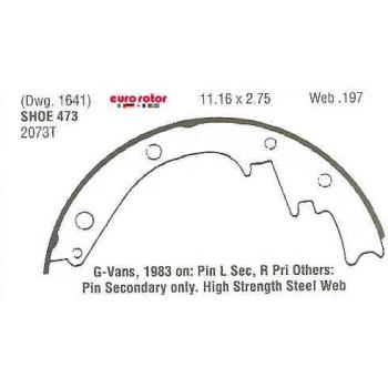 Eurorotor 473 - Drum Brake Shoe Eurorotor 473 Drum Brake Shoe product image 1 of 1