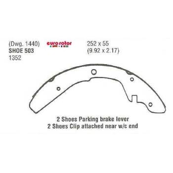 Eurorotor 503 Drum Brake Shoe product image 1 of 1