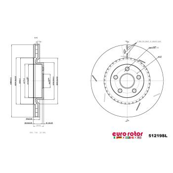 Eurorotor 51219SL Disc Brake Rotor product image 1 of 1