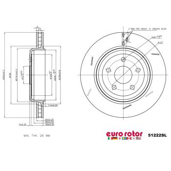 Eurorotor 51222SL Disc Brake Rotor product image 1 of 1