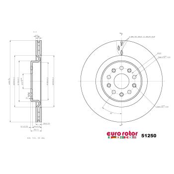 Eurorotor 51250 Disc Brake Rotor product image 1 of 1