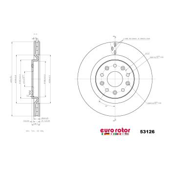 Eurorotor 53126 Disc Brake Rotor product image 1 of 1