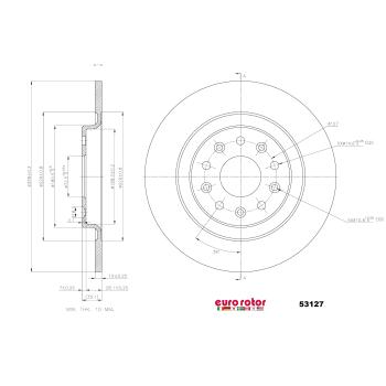 Eurorotor 53127 - Disc Brake Rotor Eurorotor 53127 Disc Brake Rotor product image 1 of 1