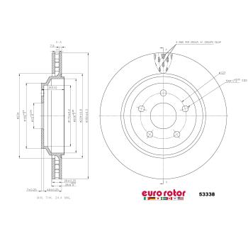 Eurorotor 53338 Disc Brake Rotor product image 1 of 1