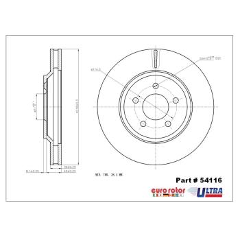 Eurorotor 54116 - Disc Brake Rotor Eurorotor 54116 Disc Brake Rotor product image 1 of 1