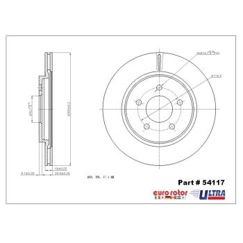 Eurorotor 54117 Disc Brake Rotor product image 1 of 1