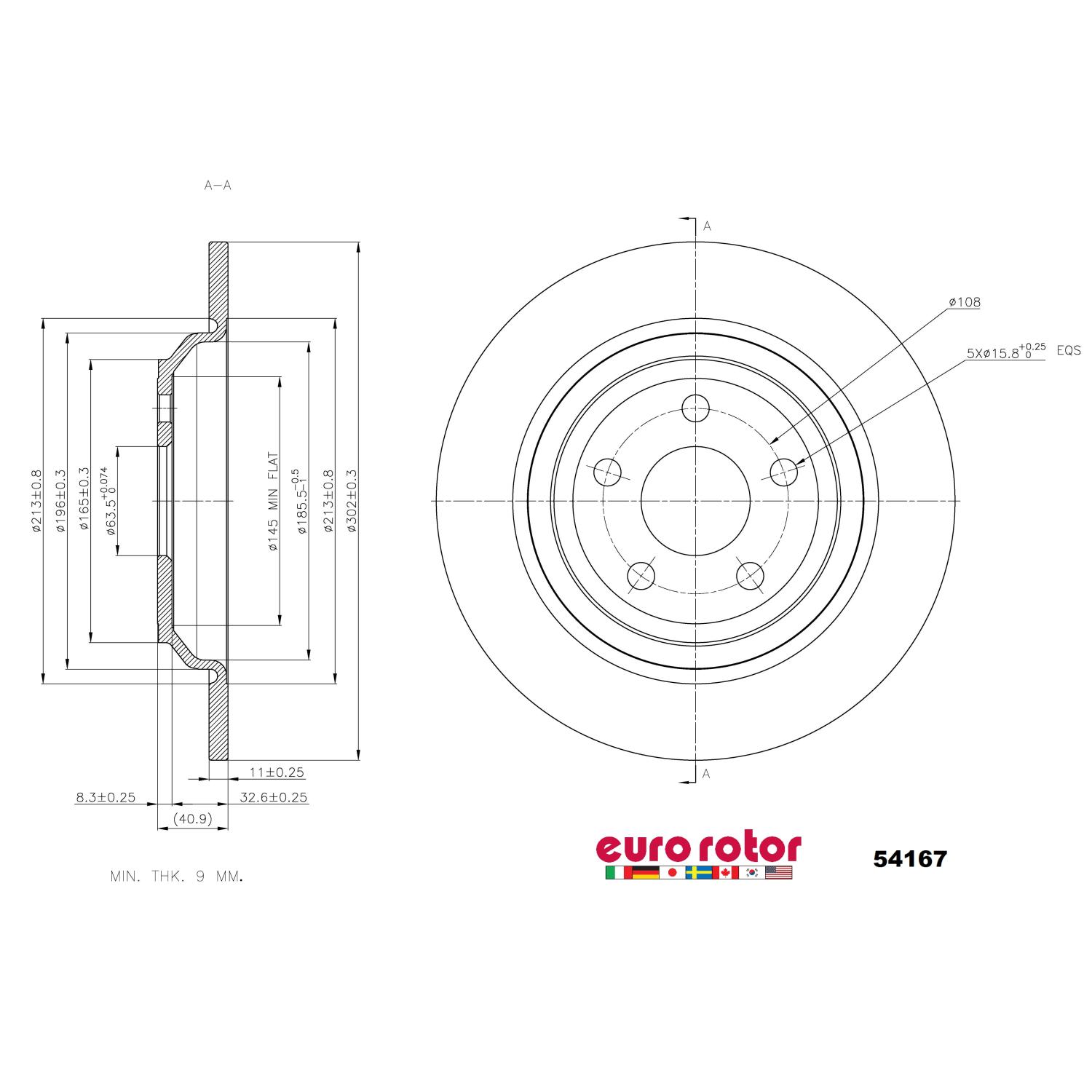 Eurorotor 54167 - Disc Brake Rotor Eurorotor 54167 Disc Brake Rotor product image 1 of 1