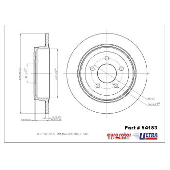 Eurorotor 54183 Disc Brake Rotor product image 1 of 1