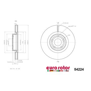 Eurorotor 54224 - Disc Brake Rotor Eurorotor 54224 Disc Brake Rotor product image 1 of 1