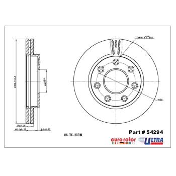 Eurorotor 54294 Disc Brake Rotor product image 1 of 1