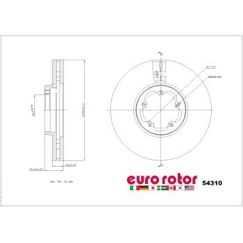 Eurorotor 54310 - Disc Brake Rotor Eurorotor 54310 Disc Brake Rotor product image 1 of 1