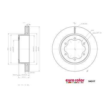 Eurorotor 54317 Disc Brake Rotor product image 1 of 1