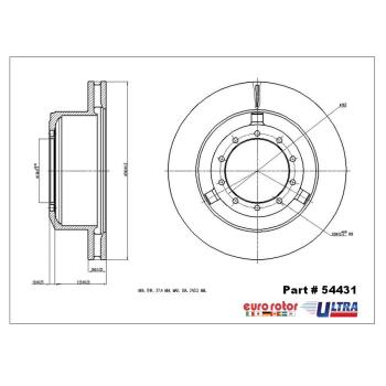 Eurorotor 54431 - Disc Brake Rotor Eurorotor 54431 Disc Brake Rotor product image 1 of 1