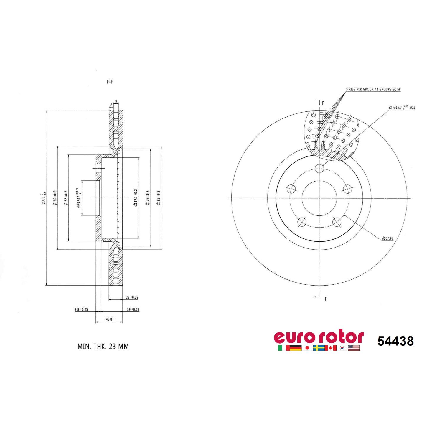 Eurorotor 54438 - Disc Brake Rotor Eurorotor 54438 Disc Brake Rotor product image 1 of 1