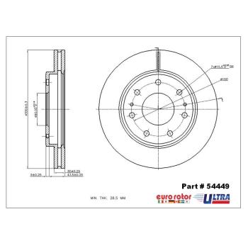 Eurorotor 54449 Disc Brake Rotor product image 1 of 1