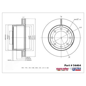 Eurorotor 54464 Disc Brake Rotor product image 1 of 1