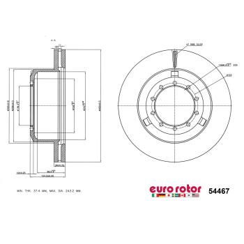 Eurorotor 54467 - Disc Brake Rotor Eurorotor 54467 Disc Brake Rotor product image 1 of 1