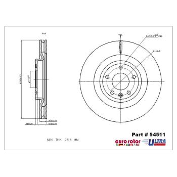 Eurorotor 54511 - Disc Brake Rotor Eurorotor 54511 Disc Brake Rotor product image 1 of 1