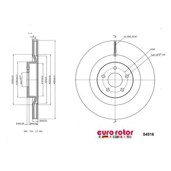 Eurorotor 54516 - Disc Brake Rotor Eurorotor 54516 Disc Brake Rotor product image 1 of 1