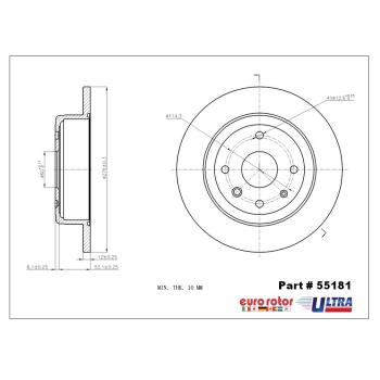 Eurorotor 55181 Disc Brake Rotor product image 1 of 1