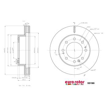 Eurorotor 55190 Disc Brake Rotor product image 1 of 1