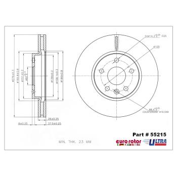 Eurorotor 55215 Disc Brake Rotor product image 1 of 1