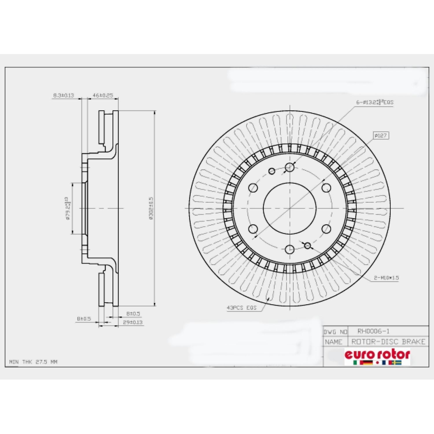 Eurorotor 55386 - Disc Brake Rotor Eurorotor 55386 Disc Brake Rotor product image 1 of 1