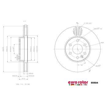Eurorotor 55504 - Disc Brake Rotor Eurorotor 55504 Disc Brake Rotor product image 1 of 1