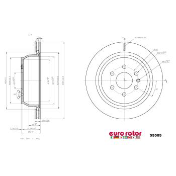 Eurorotor 55505 Disc Brake Rotor product image 1 of 1
