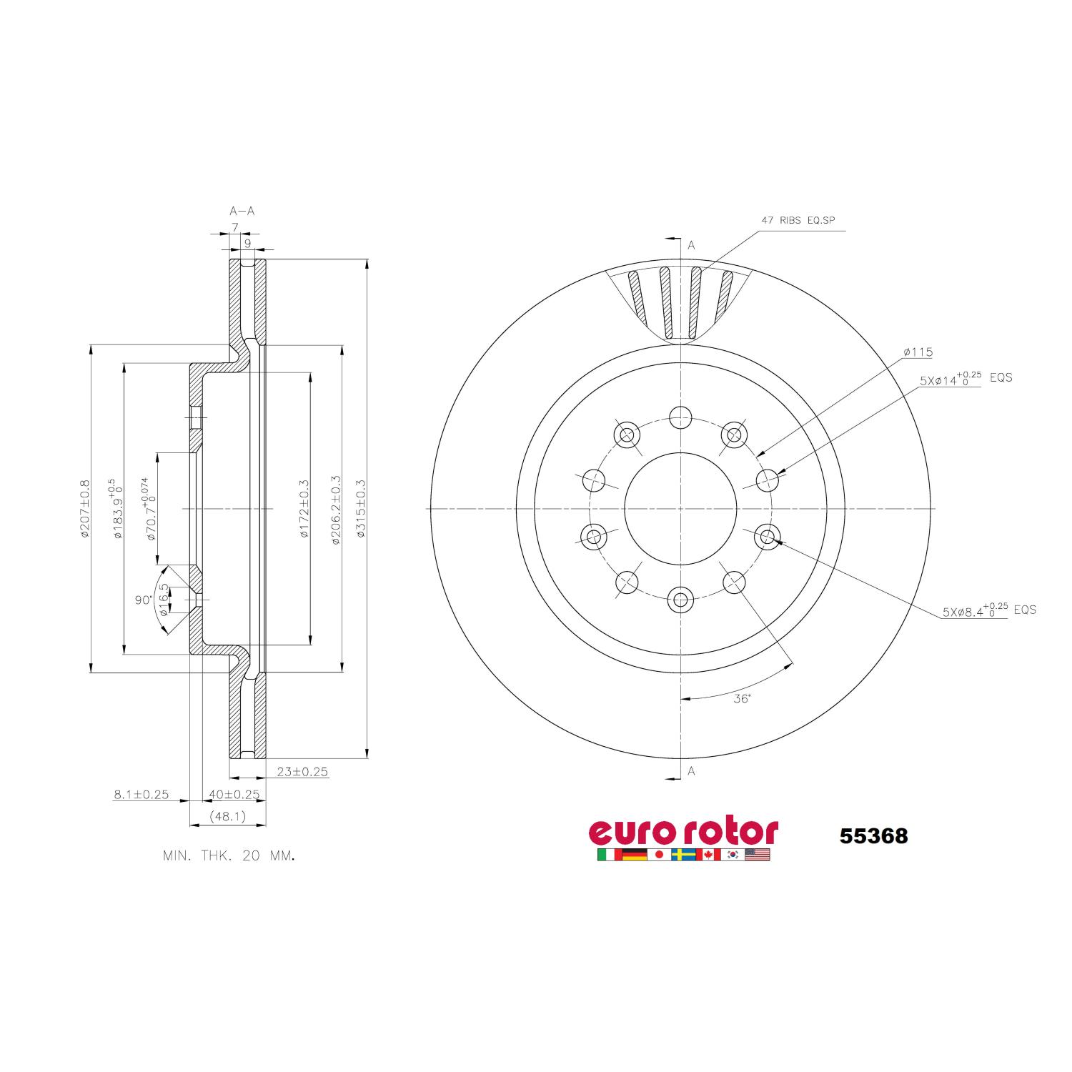 Eurorotor 55638 - Disc Brake Rotor Eurorotor 55638 Disc Brake Rotor product image 1 of 1