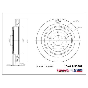 Eurorotor 55962 Disc Brake Rotor product image 1 of 1