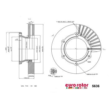 Eurorotor 5636 Disc Brake Rotor product image 1 of 1