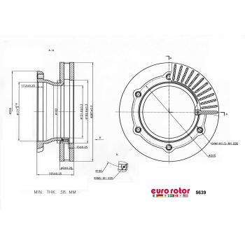 Eurorotor 5639 Disc Brake Rotor product image 1 of 1
