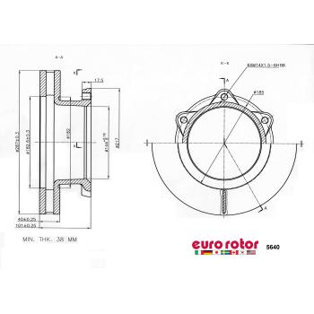 Eurorotor 5640 Disc Brake Rotor product image 1 of 1